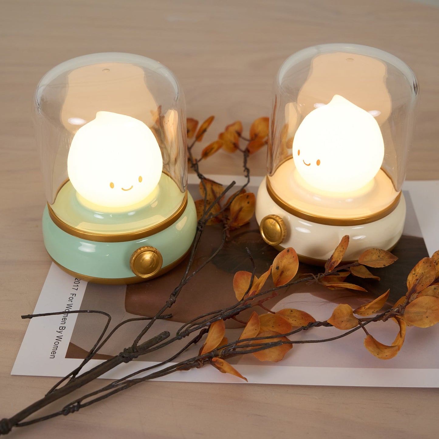 Vintage LED Night Light | Adjustable Bedside Table Lamp