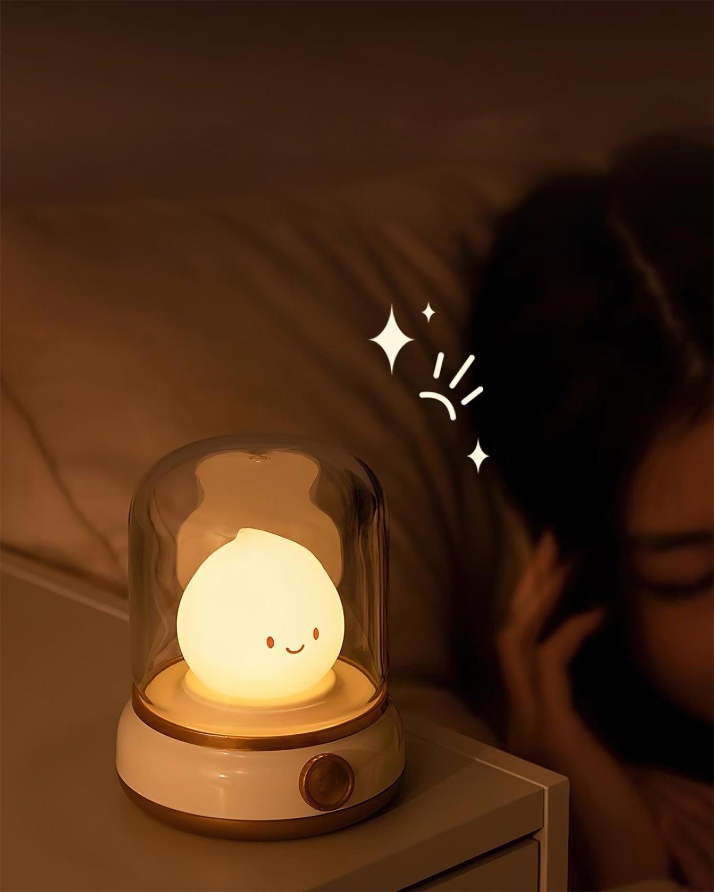 Vintage LED Night Light | Adjustable Bedside Table Lamp