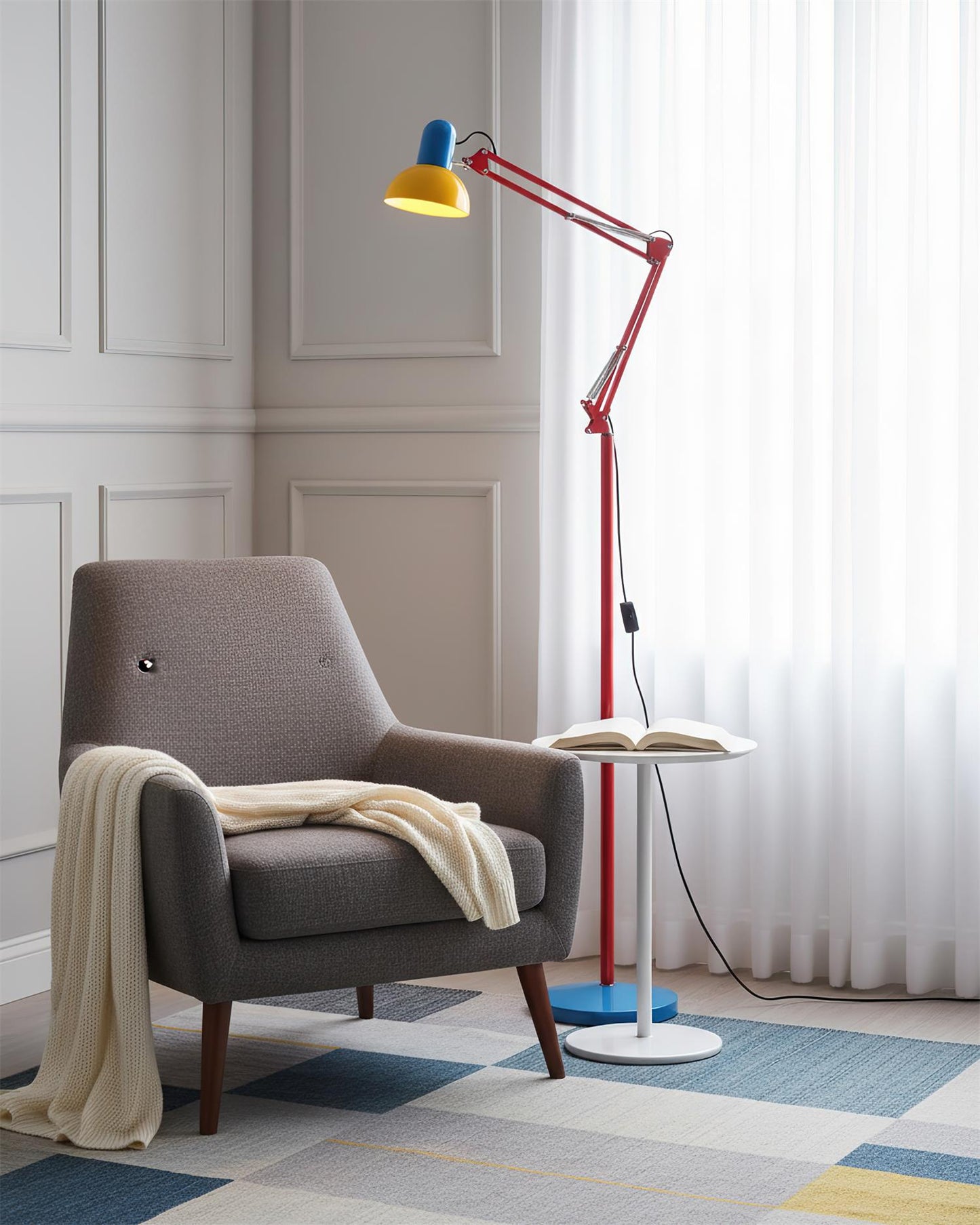 Adjustable Modern Floor Lamp | Colourful Standing Light for Living Room