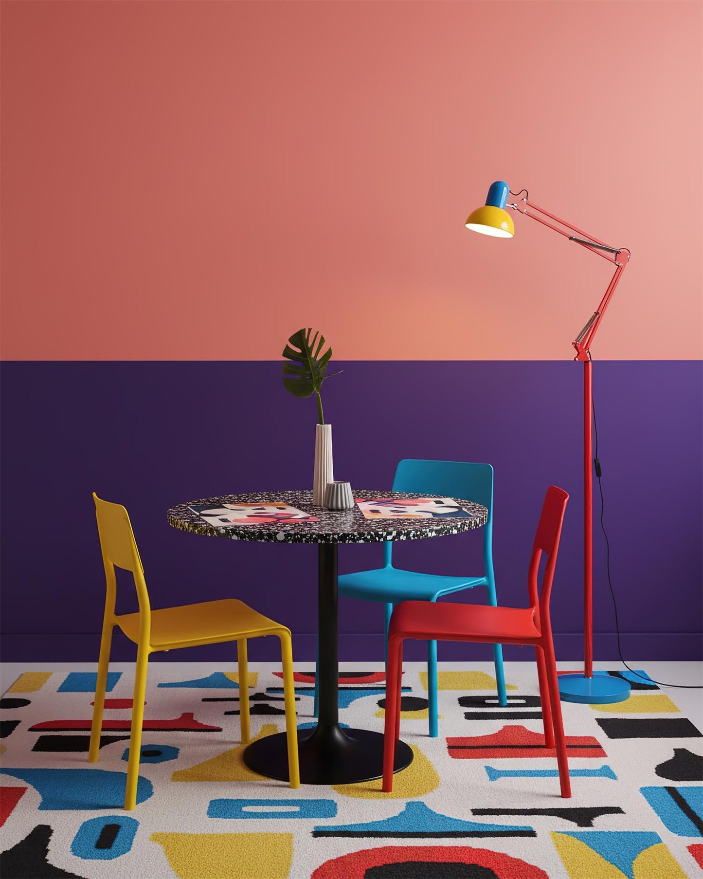 Adjustable Modern Floor Lamp | Colourful Standing Light for Living Room