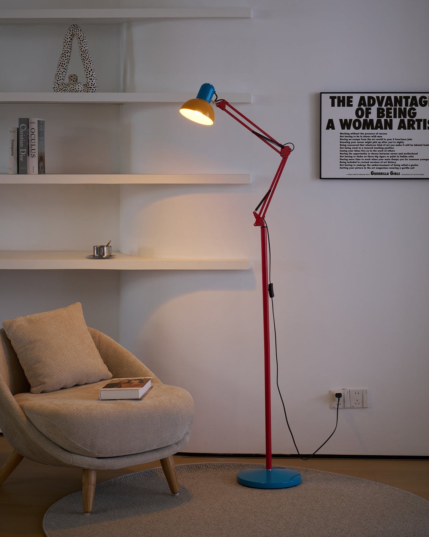 Adjustable Modern Floor Lamp | Colourful Standing Light for Living Room