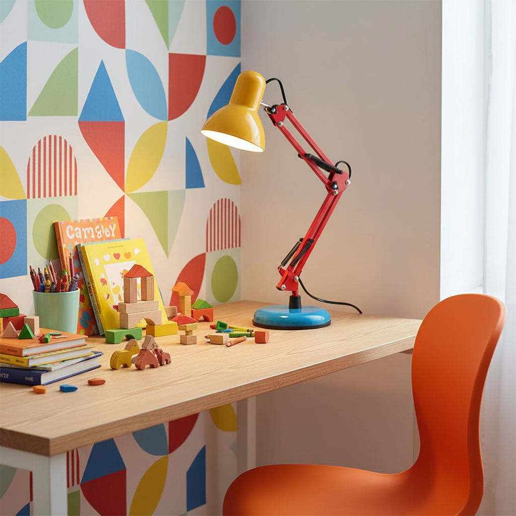 Adjustable Modern Desk Lamp | Colourful Table Lamp with Flexible Arm