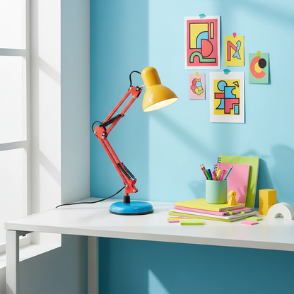 Adjustable Modern Desk Lamp | Colourful Table Lamp with Flexible Arm