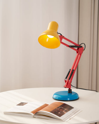 Adjustable Modern Desk Lamp | Colourful Table Lamp with Flexible Arm