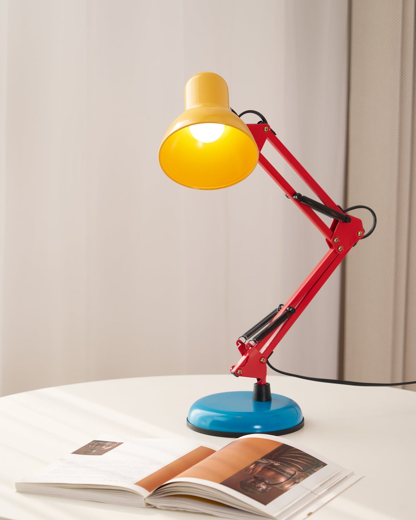 Adjustable Modern Desk Lamp | Colourful Table Lamp with Flexible Arm