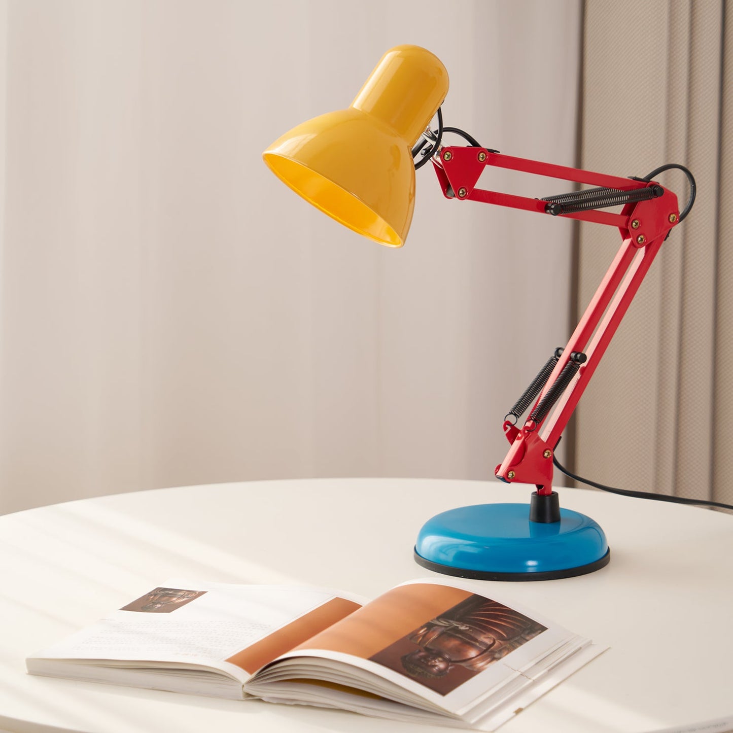 Adjustable Modern Desk Lamp | Colourful Table Lamp with Flexible Arm
