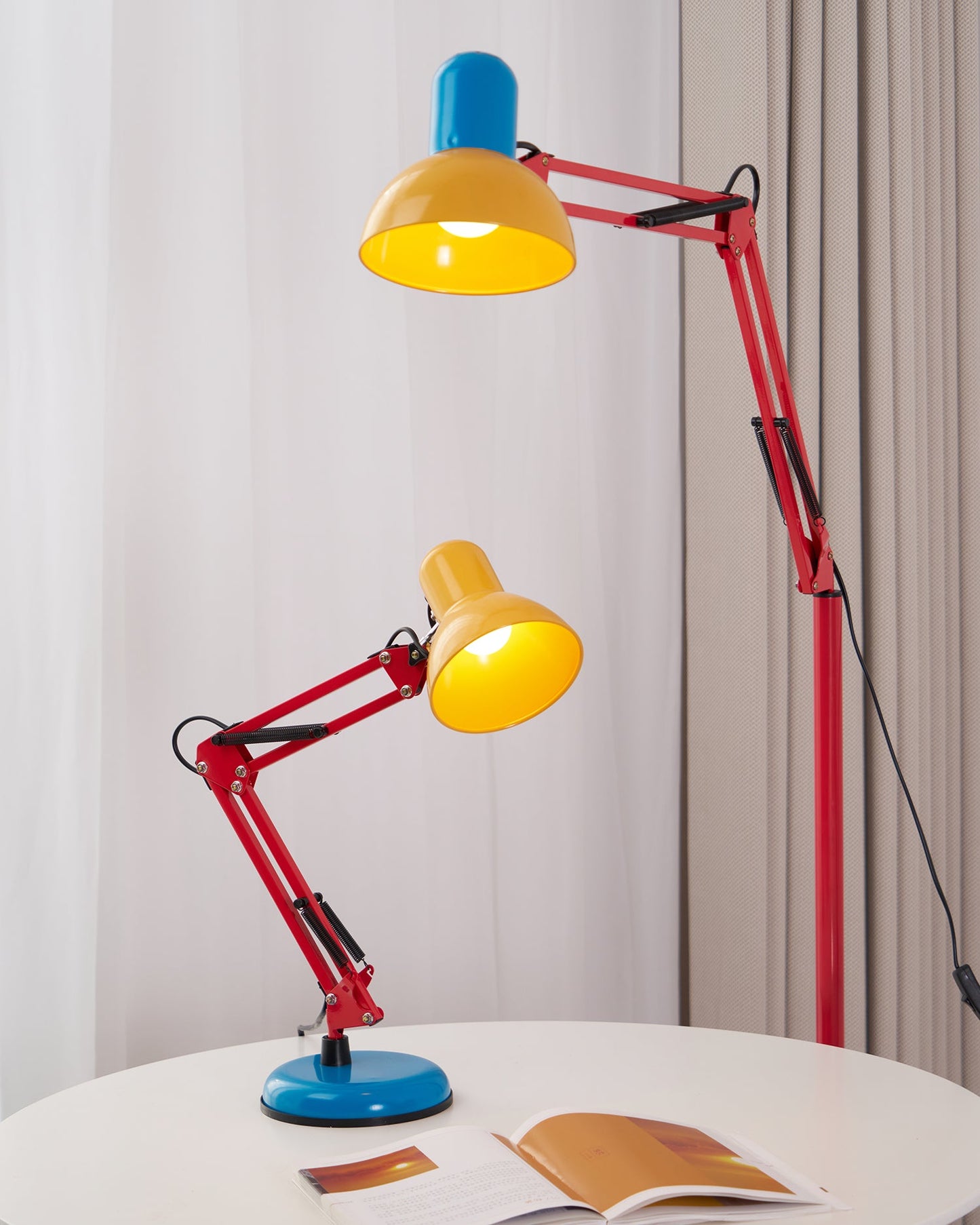 Adjustable Modern Desk Lamp | Colourful Table Lamp with Flexible Arm