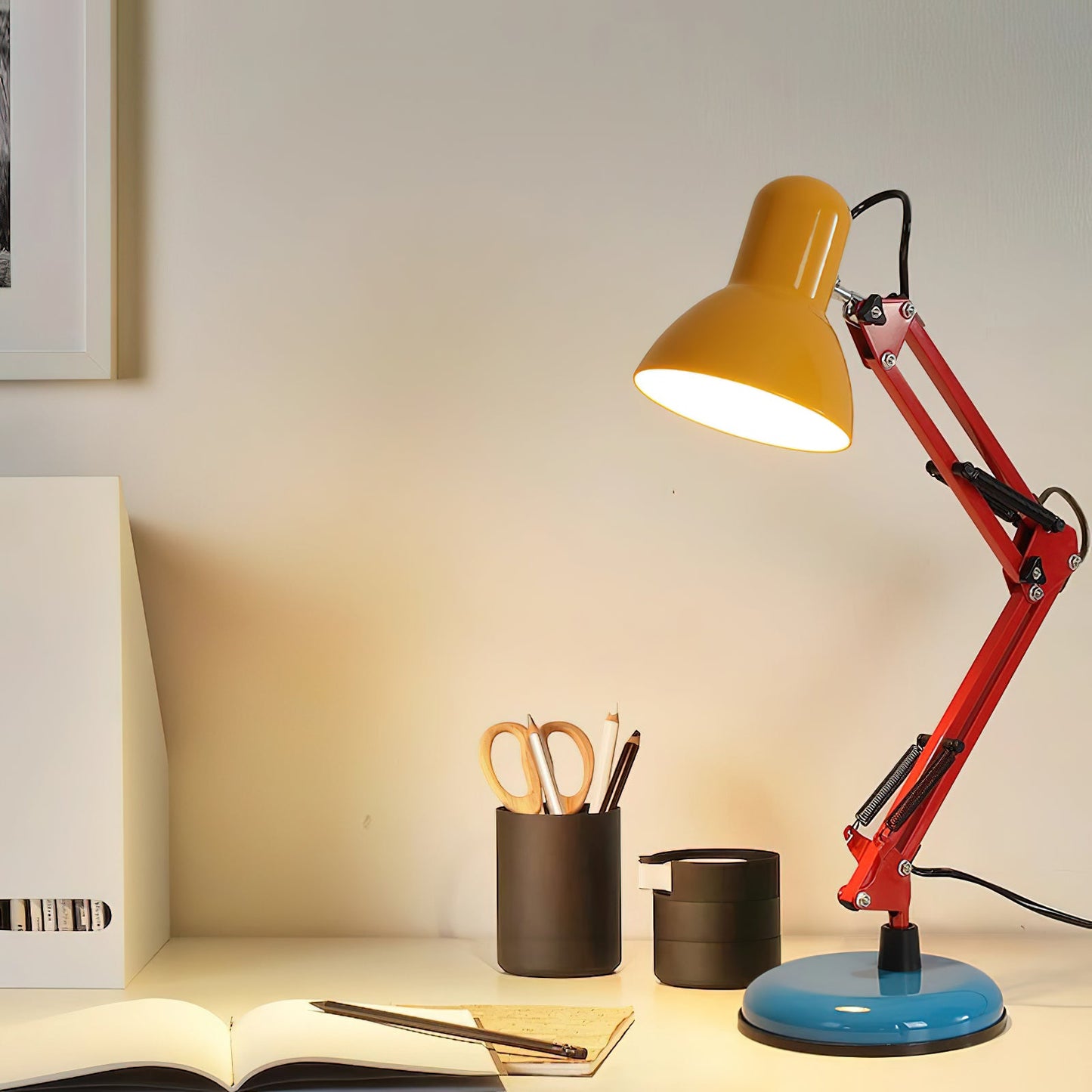Adjustable Modern Desk Lamp | Colourful Table Lamp with Flexible Arm