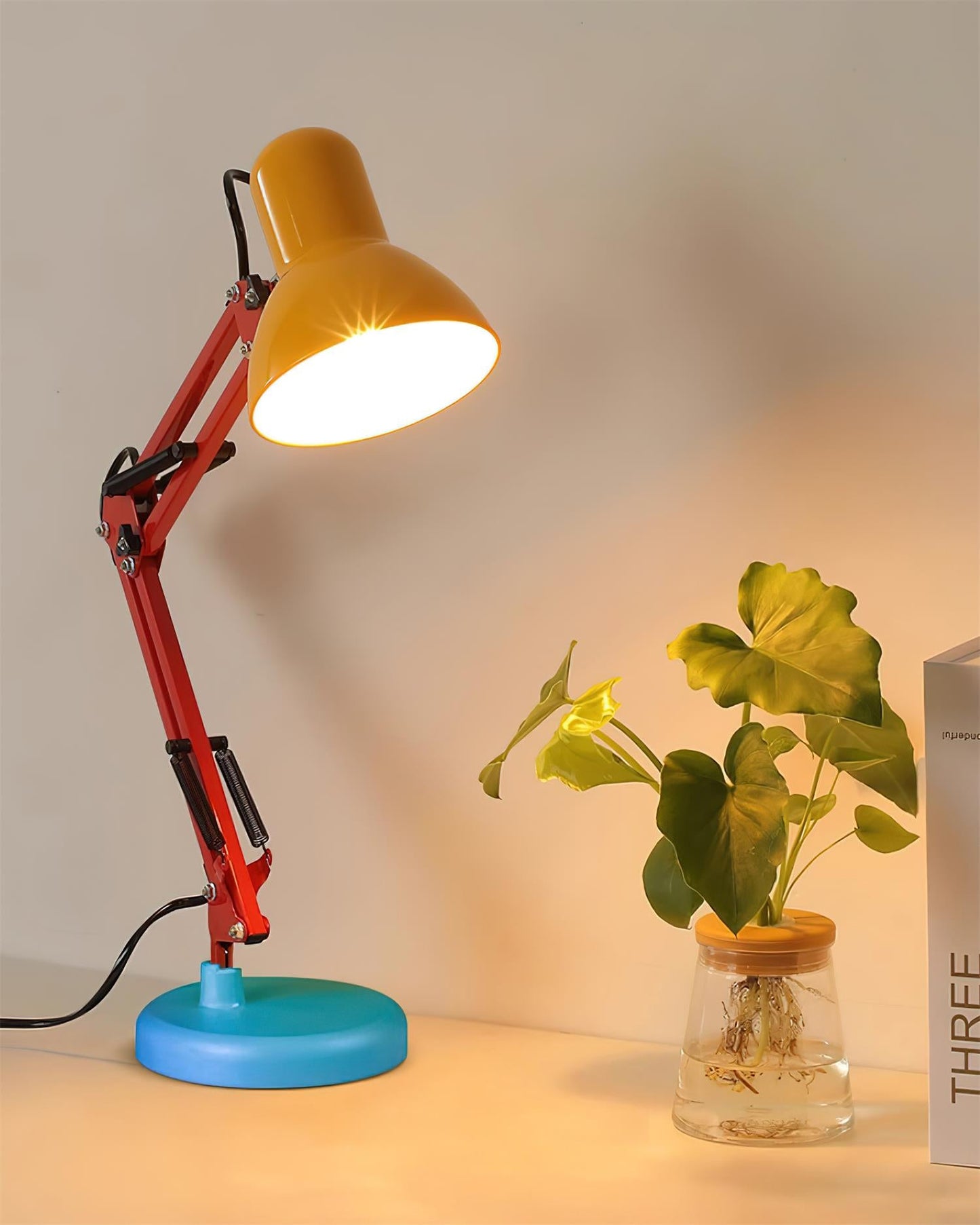 Adjustable Modern Desk Lamp | Colourful Table Lamp with Flexible Arm