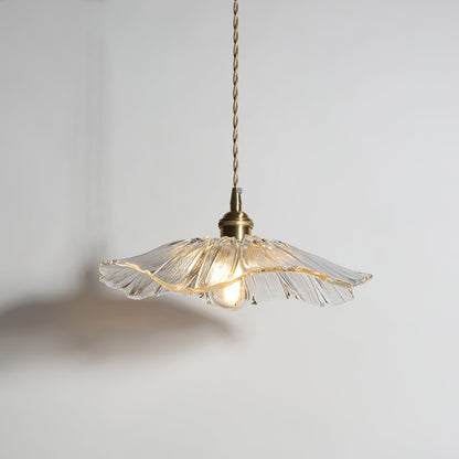 Vintage Flower Glass Pendant Light | Retro Plug-in Ceiling Lamp