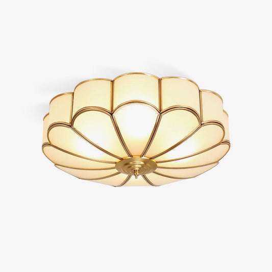 Flower Shape Glass Ceiling Lamp | Elegant Bedroom and Living Room Light Fixture