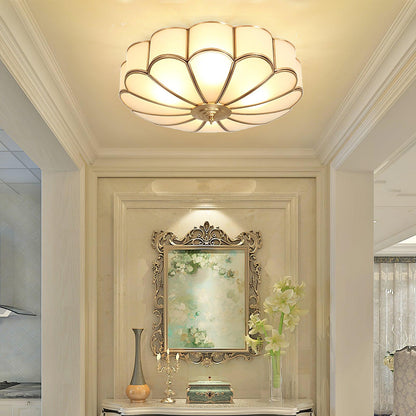 Flower Shape Glass Ceiling Lamp | Elegant Bedroom and Living Room Light Fixture
