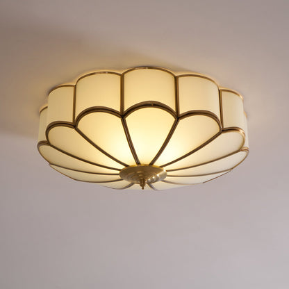 Flower Shape Glass Ceiling Lamp | Elegant Bedroom and Living Room Light Fixture