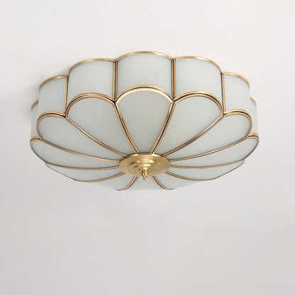 Flower Shape Glass Ceiling Lamp | Elegant Bedroom and Living Room Light Fixture