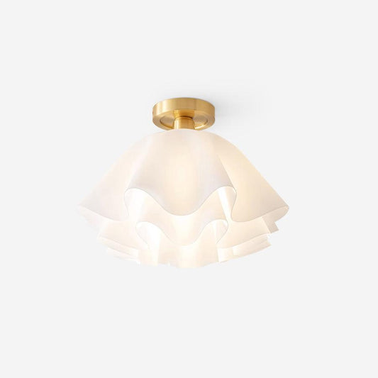 Modern Pleated Ceiling Light | Elegant Flush Mount Lamp for Bedroom or Living Room