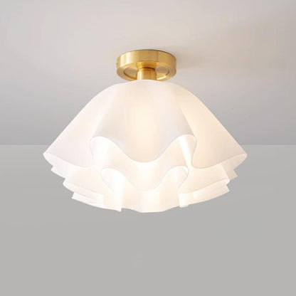 Modern Pleated Ceiling Light | Elegant Flush Mount Lamp for Bedroom or Living Room