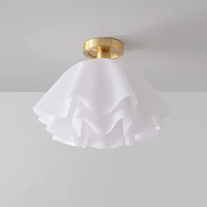 Modern Pleated Ceiling Light | Elegant Flush Mount Lamp for Bedroom or Living Room