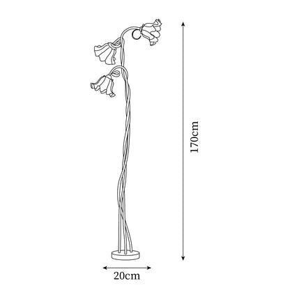 Floral Inspired Floor Lamp | Elegant Standing Light for Living Room