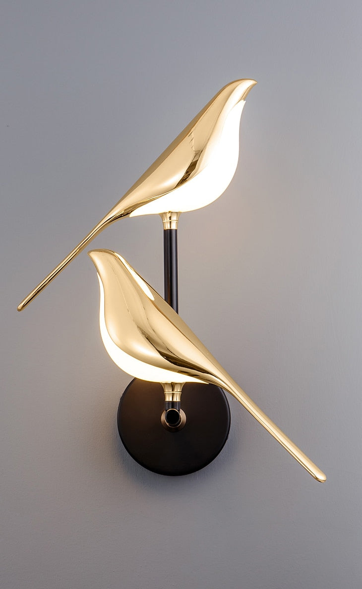 Lampe murale oiseau