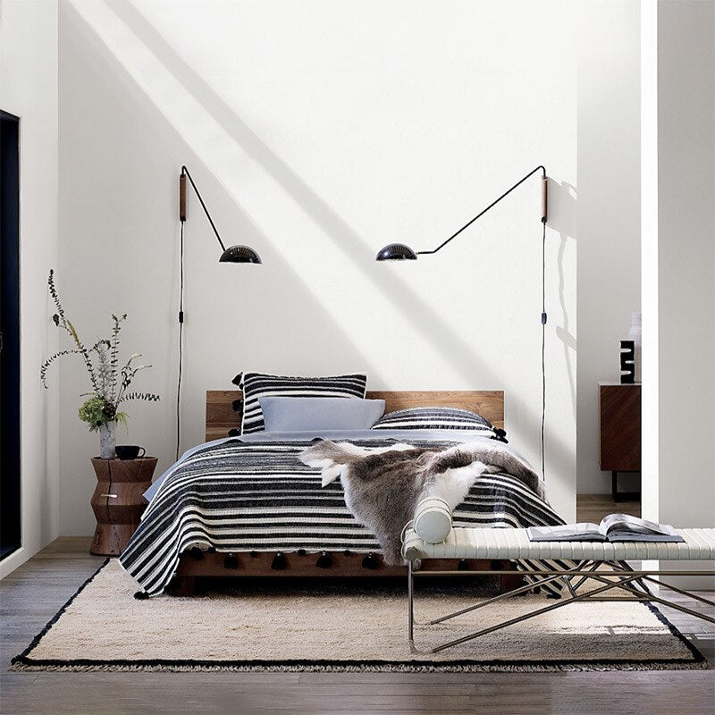 Adjustable Long Arm Wall Light Sconce | Modern Lamp for Bedroom and Living Room