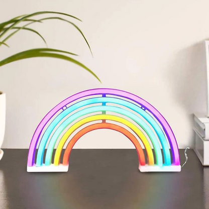 Rainbow LED Night Lamp with Colourful Glow | Decorative Kids Table Lamp