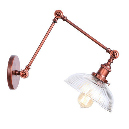 Vintage Glass Wall Light Sconce | Industrial Bedroom and Living Room Wall Lamp