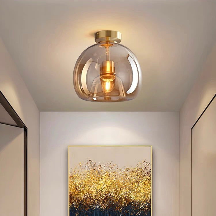Modern Glass Ceiling Light | Contemporary Bedroom Living Room Ceiling Lamp