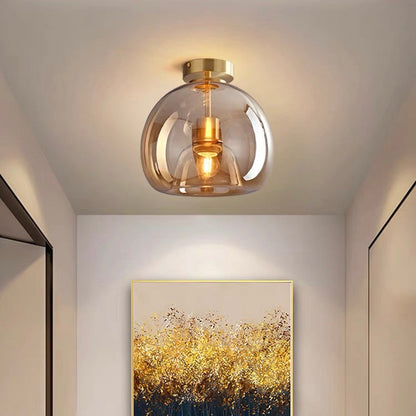 Modern Glass Ceiling Light | Contemporary Bedroom Living Room Ceiling Lamp