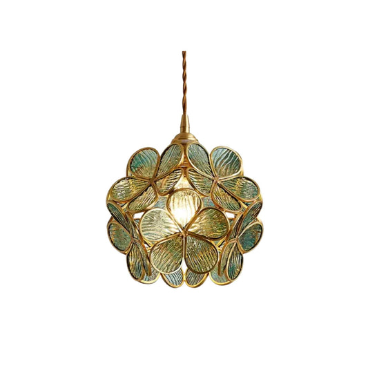 Vintage Flower Glass Pendant Ceiling Light | Elegant Hanging Lamp for Dining Room