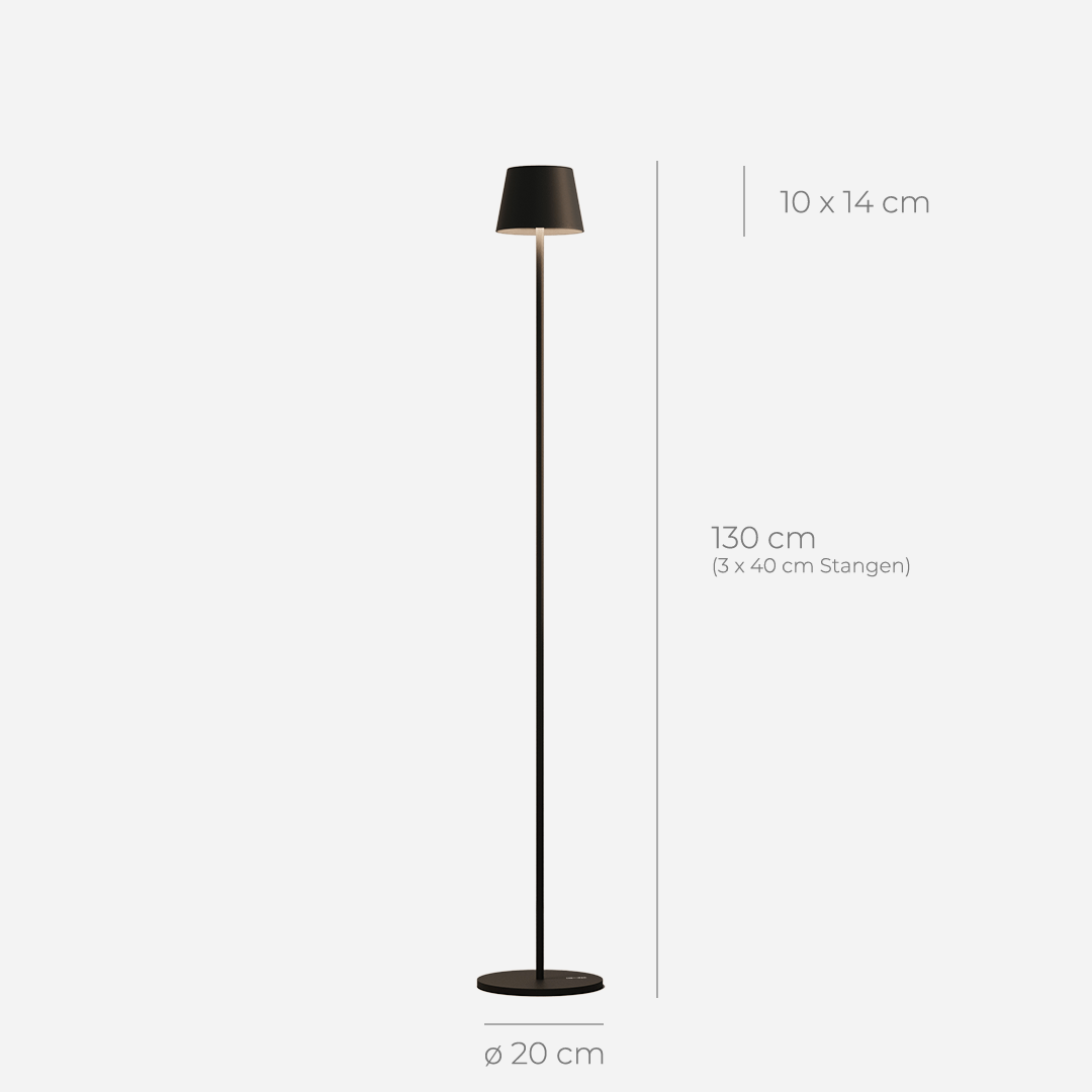 Rechargeable LED Floor Lamp | Adjustable Height Modern Standing Light
