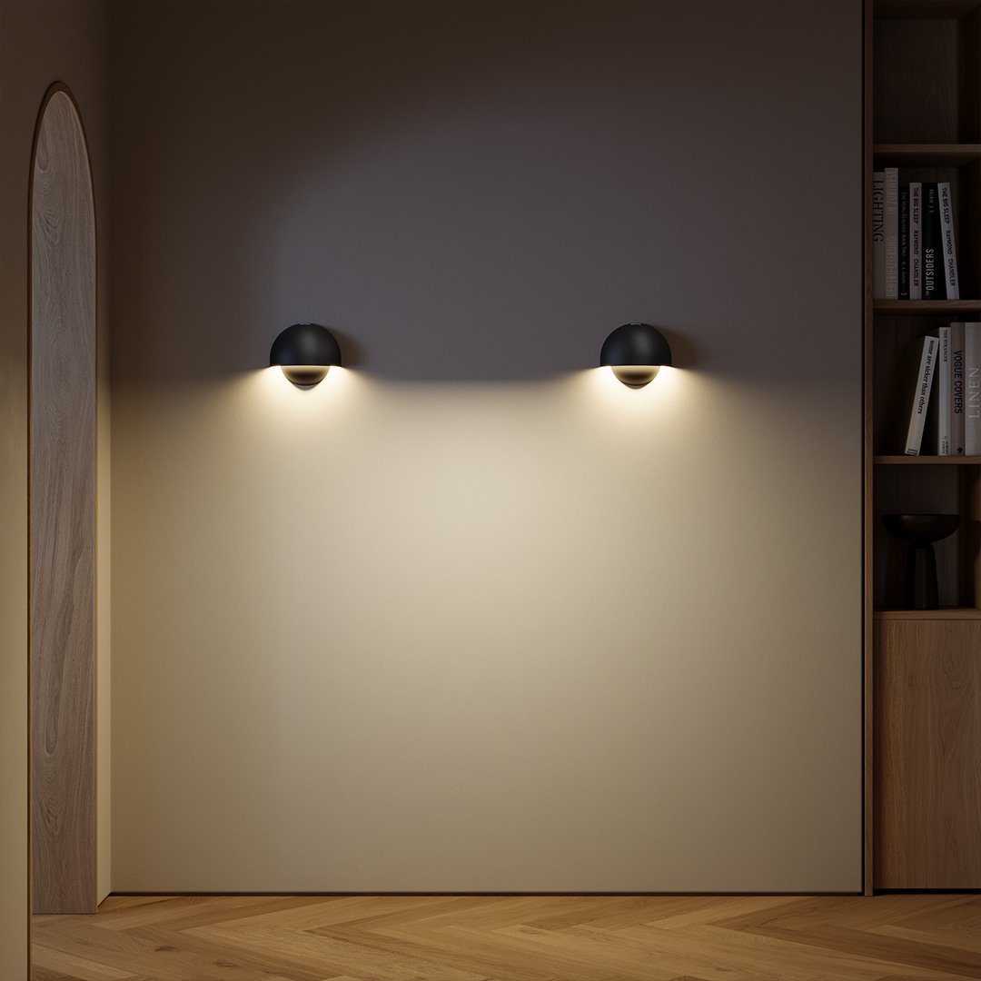 Round LED Wall Light Sconce | Modern Indoor Outdoor Bedroom Living Room Lamp
