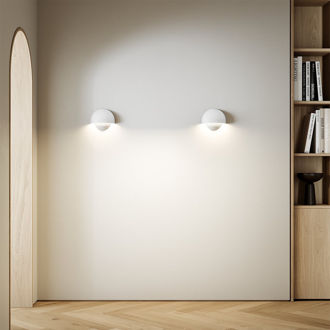 Round LED Wall Light Sconce | Modern Indoor Outdoor Bedroom Living Room Lamp
