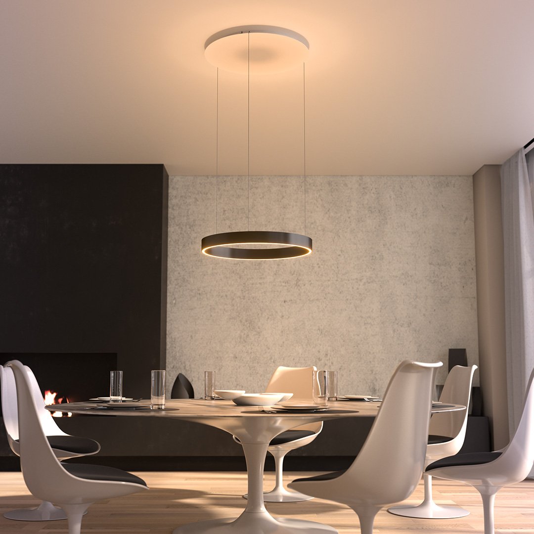 Round LED Ring Ceiling Light | Modern Dining Room Kitchen Chandelier Lamp
