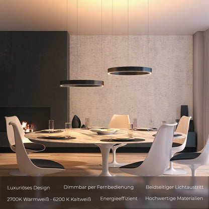 Round LED Ring Ceiling Light | Modern Dining Room Kitchen Chandelier Lamp