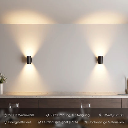 Adjustable LED Wall Light Sconce | Modern Indoor Outdoor Bedroom Rotating Lamp