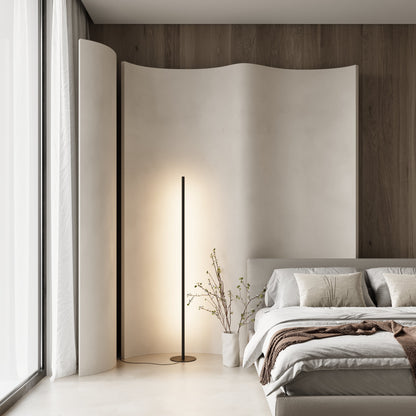 Minimalist LED Floor Lamp with Remote Control | Modern Standing Light for Living Room