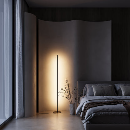 Minimalist LED Floor Lamp with Remote Control | Modern Standing Light for Living Room