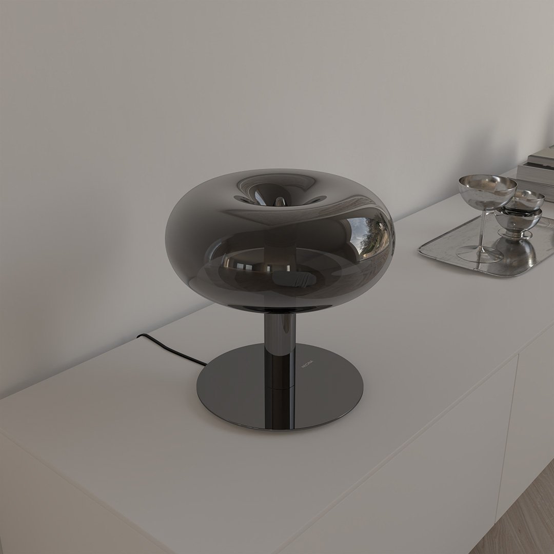 Retro Mushroom LED Table Lamp with Touch Dimmer | Modern Bedside and Desk Light