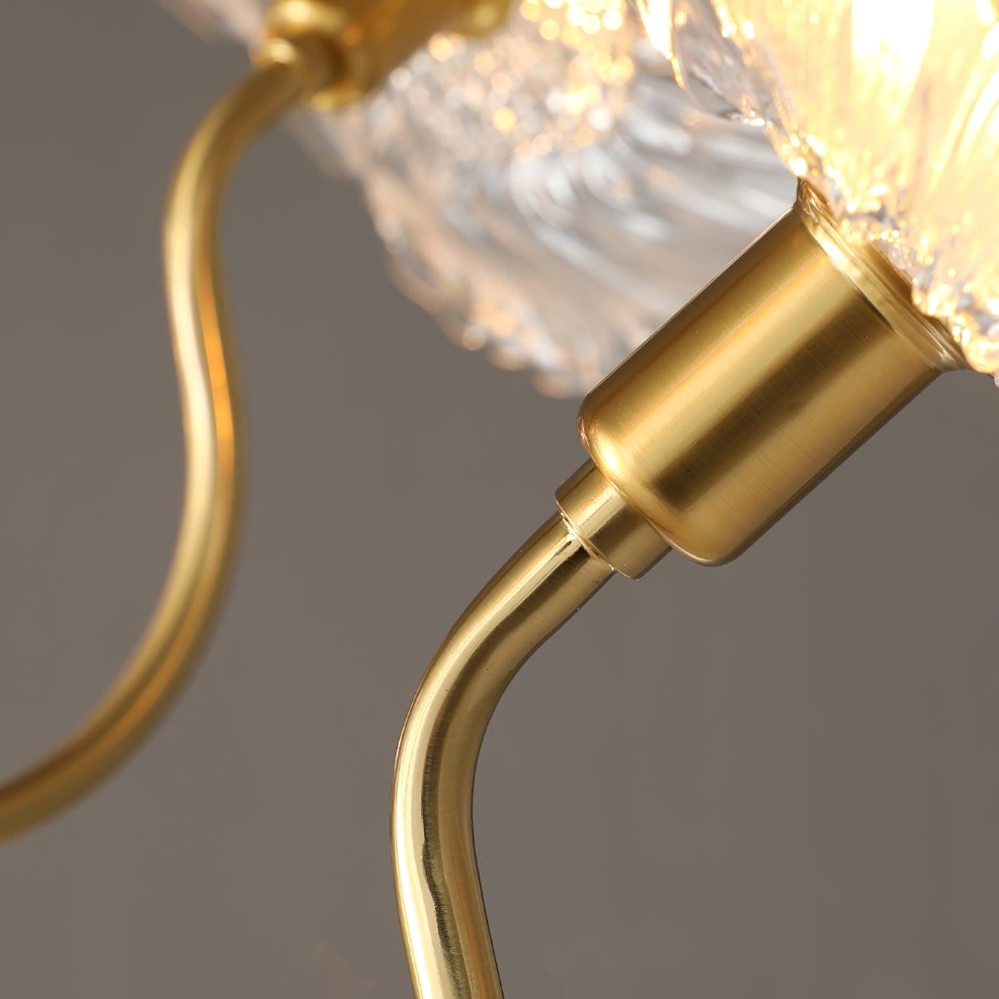 Leaf Glass Chandelier Ceiling Light | Modern Frosted Glass Pendant Lamp