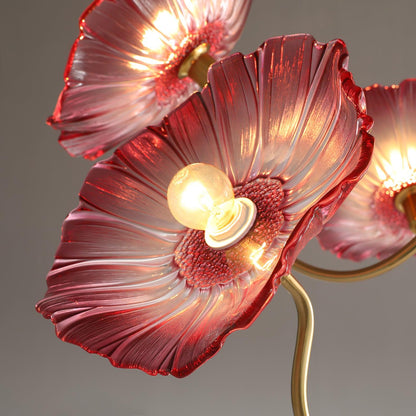 Leaf Glass Chandelier Ceiling Light | Modern Frosted Glass Pendant Lamp