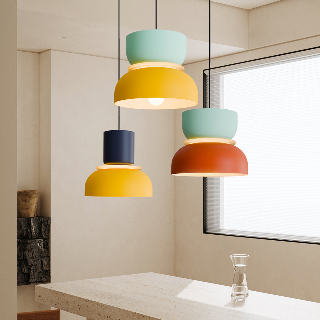 Modern Nordic Pendant Ceiling Light in Colour Block Design | Stylish Ceiling Lamp