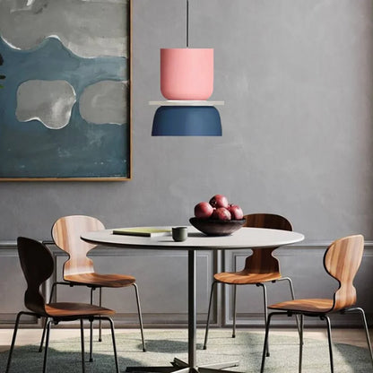 Modern Nordic Pendant Ceiling Light in Colour Block Design | Stylish Ceiling Lamp