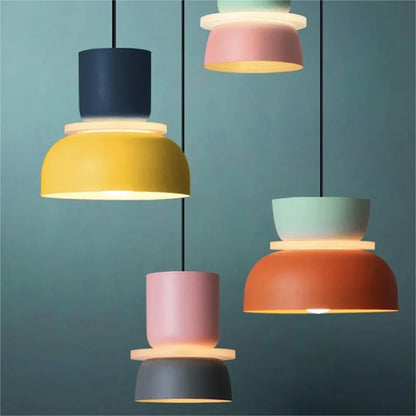 Modern Nordic Pendant Ceiling Light in Colour Block Design | Stylish Ceiling Lamp
