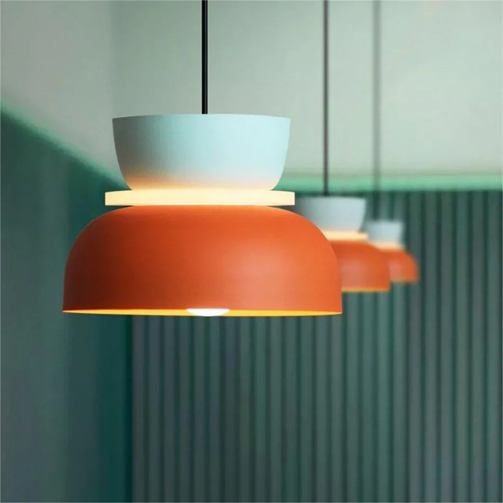 Modern Nordic Pendant Ceiling Light in Colour Block Design | Stylish Ceiling Lamp