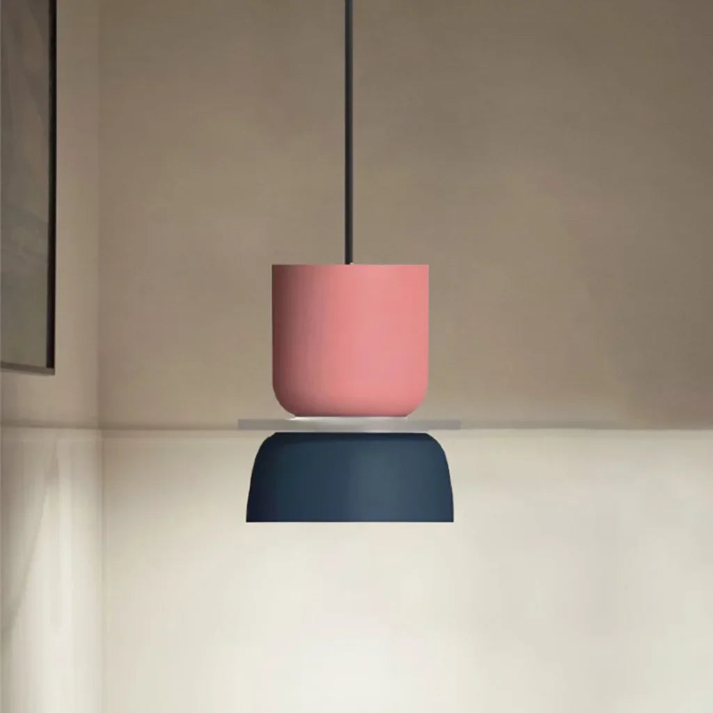 Modern Nordic Pendant Ceiling Light in Colour Block Design | Stylish Ceiling Lamp