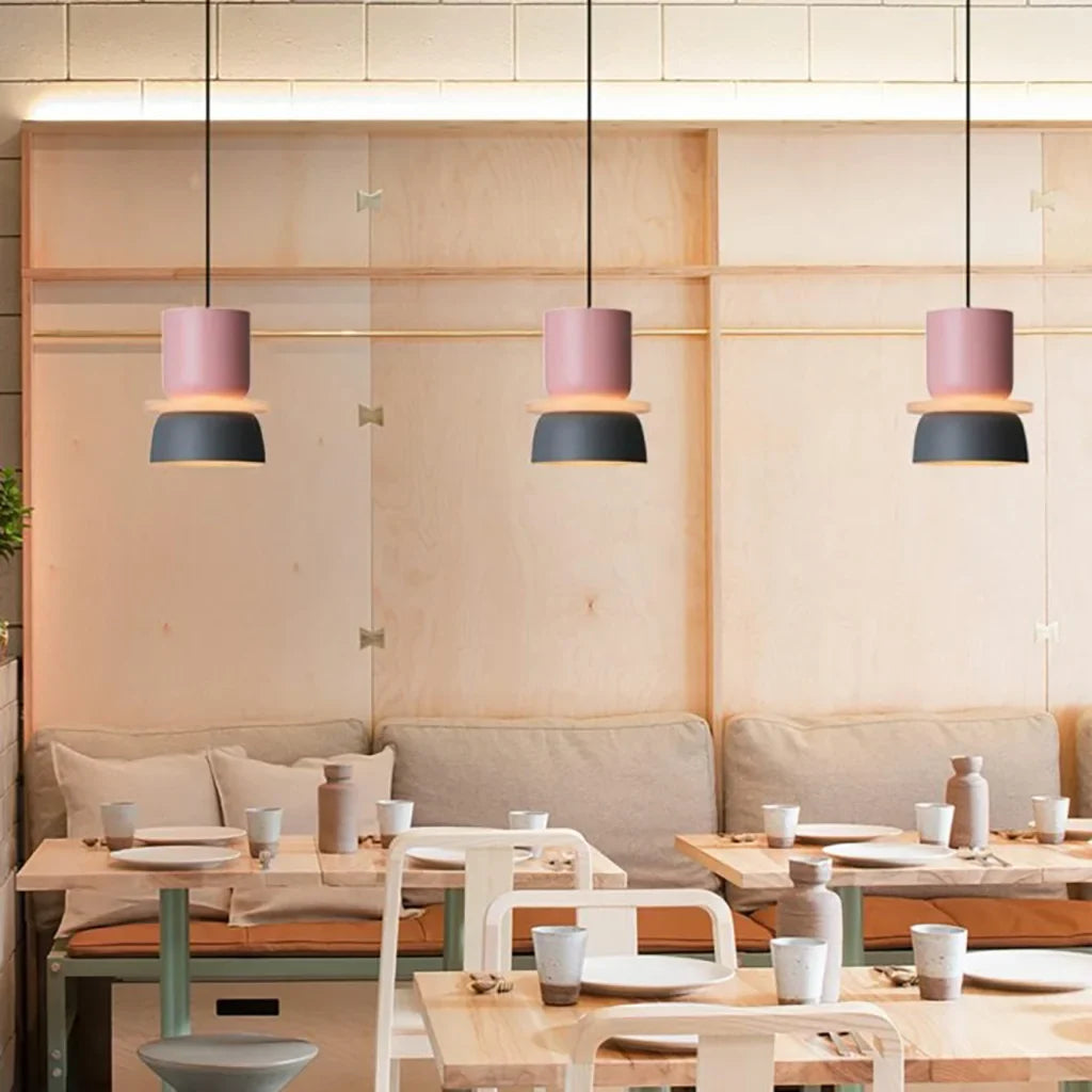 Modern Nordic Pendant Ceiling Light in Colour Block Design | Stylish Ceiling Lamp