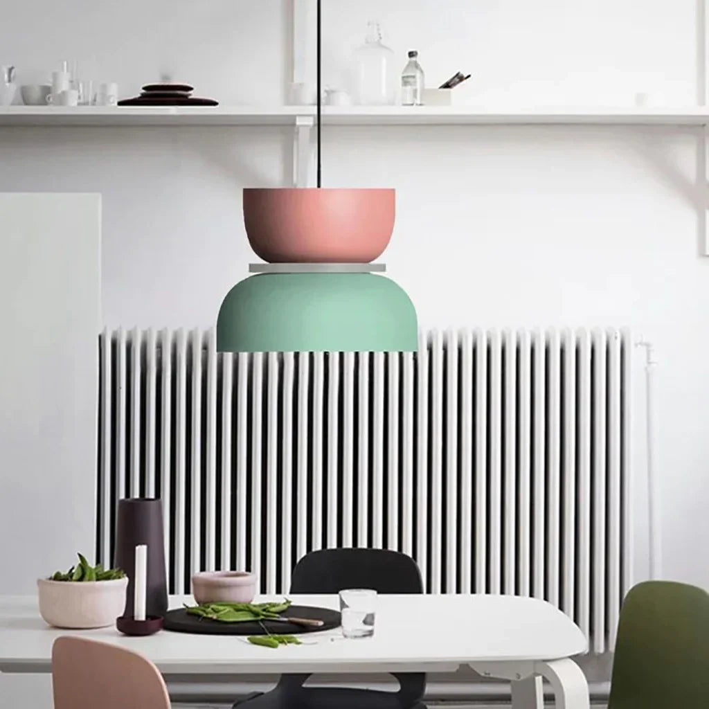 Modern Nordic Pendant Ceiling Light in Colour Block Design | Stylish Ceiling Lamp