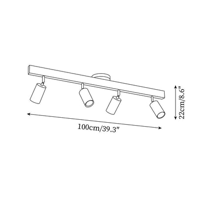 Wooden Track Ceiling Light | Modern LED Spotlight for Living Room or Hallway