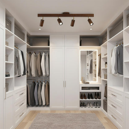 Wooden Track Ceiling Light | Modern LED Spotlight for Living Room or Hallway