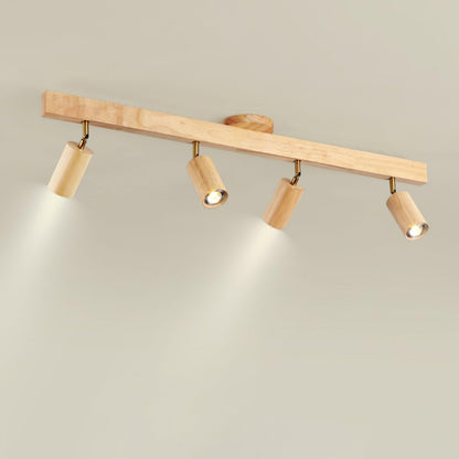 Wooden Track Ceiling Light | Modern LED Spotlight for Living Room or Hallway